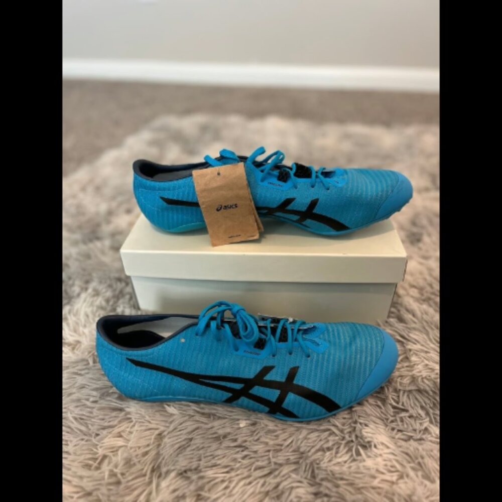 ASICS Sonicsprint Elite 2 Sprint Digital Aqua Blue Track Spikes Shoes Mens Sz 13